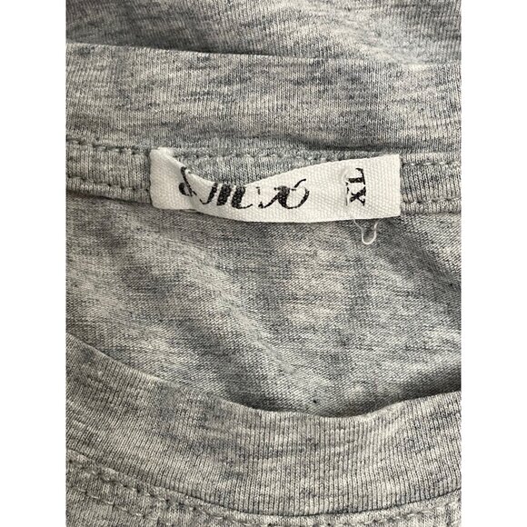 Size XL Womens Cheer Moms Spend a Latte Gray Tie Up T Shirt - Picture 2 of 3